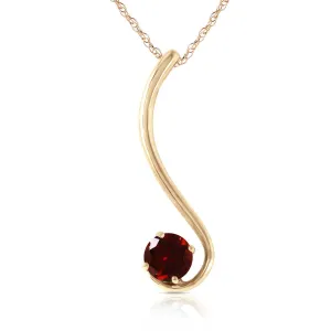 0.55 Carat 14K Solid Yellow Gold Love About Love Garnet Necklace