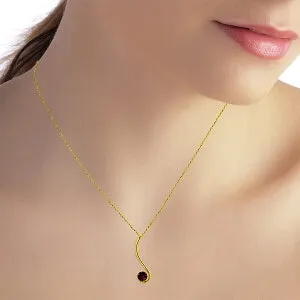 0.55 Carat 14K Solid Yellow Gold Love About Love Garnet Necklace