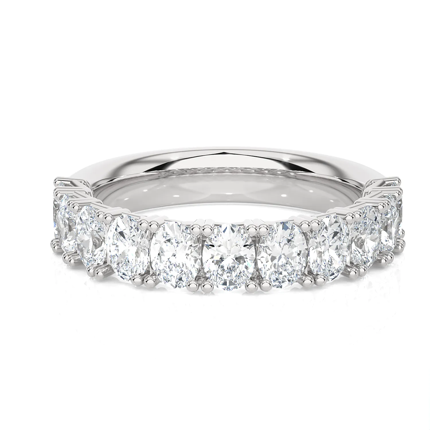 1 5/8 ctw Oval Lab Grown Diamond Anniversary Ring