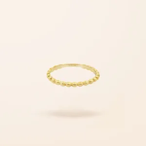 10K Gold Bead Ring