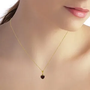 1.15 Carat 14K Solid Yellow Gold Heritage Garnet Necklace