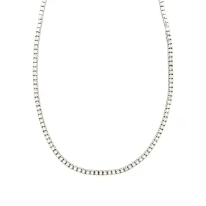 1.15ct 14k White Gold Diamond Choker Necklace