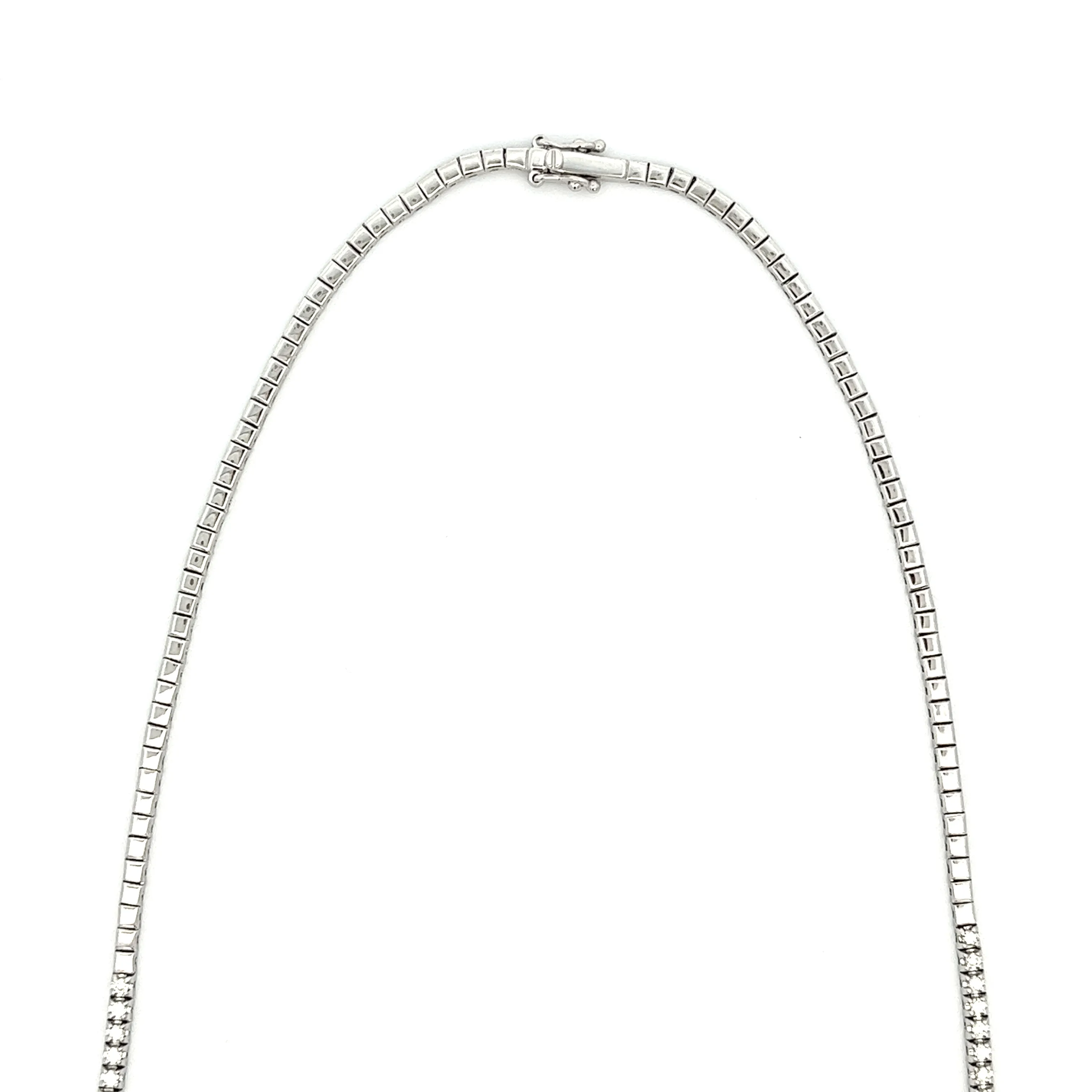 1.15ct 14k White Gold Diamond Choker Necklace