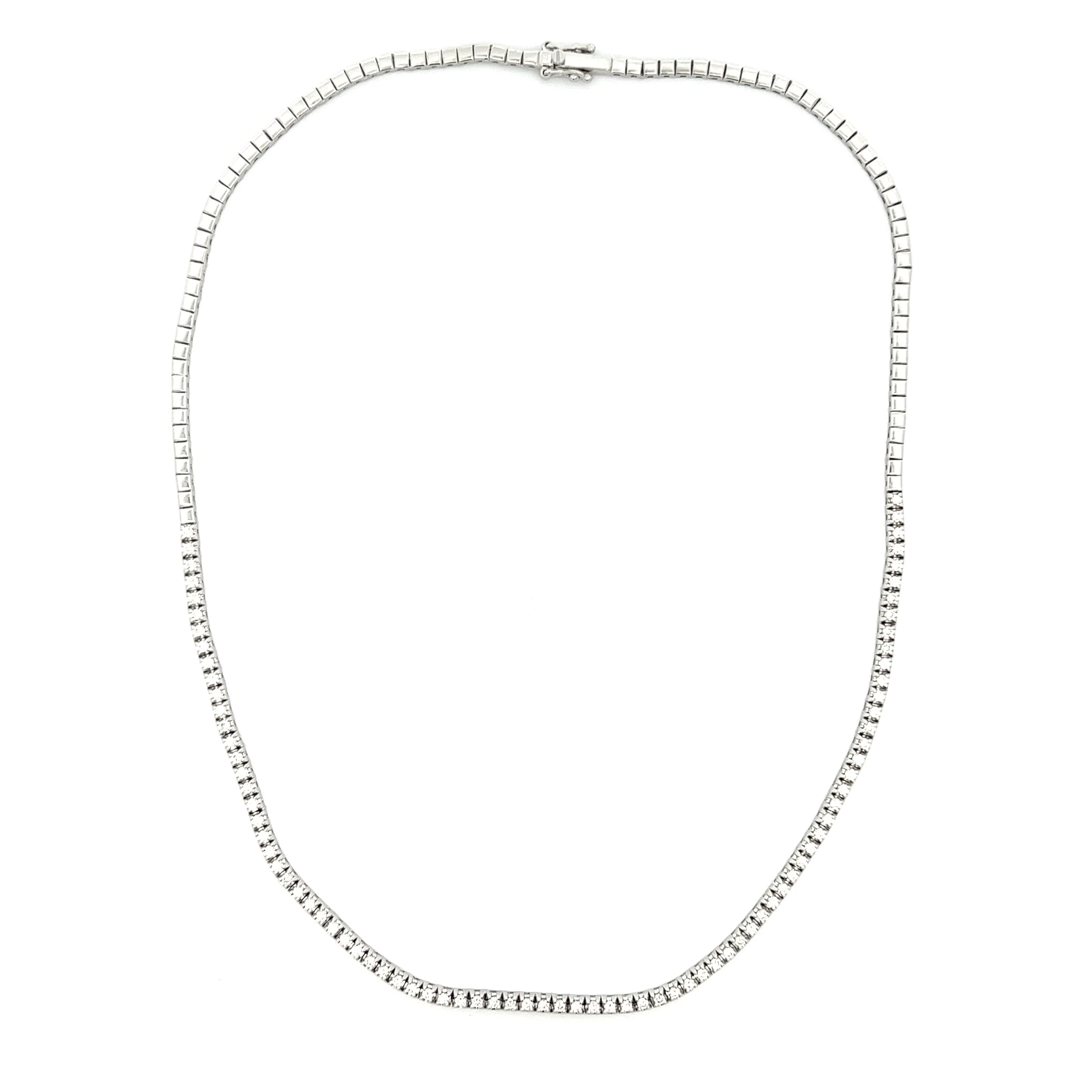 1.15ct 14k White Gold Diamond Choker Necklace