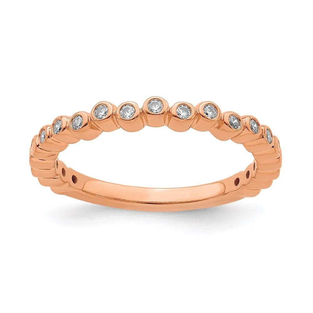 14k Rose Gold Stackable Expressions Diamond Ring | SK2099