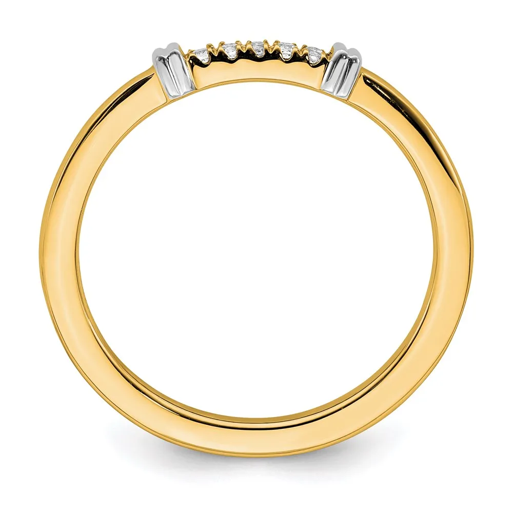 14k Two-Tone Stackable Expressions Diamond Ring | SK2092