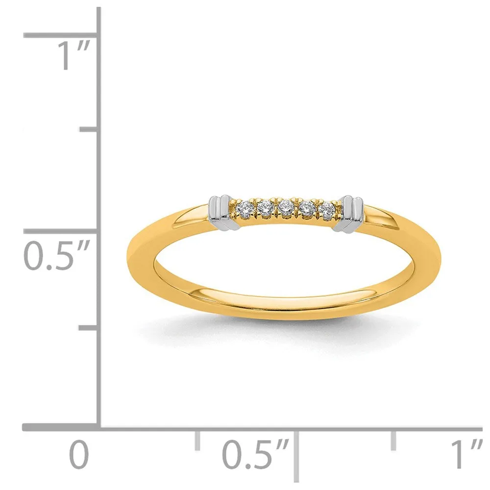 14k Two-Tone Stackable Expressions Diamond Ring | SK2092