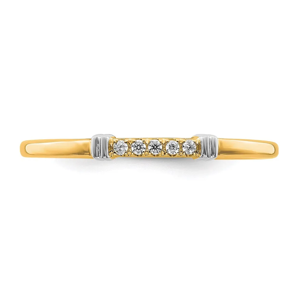 14k Two-Tone Stackable Expressions Diamond Ring | SK2092