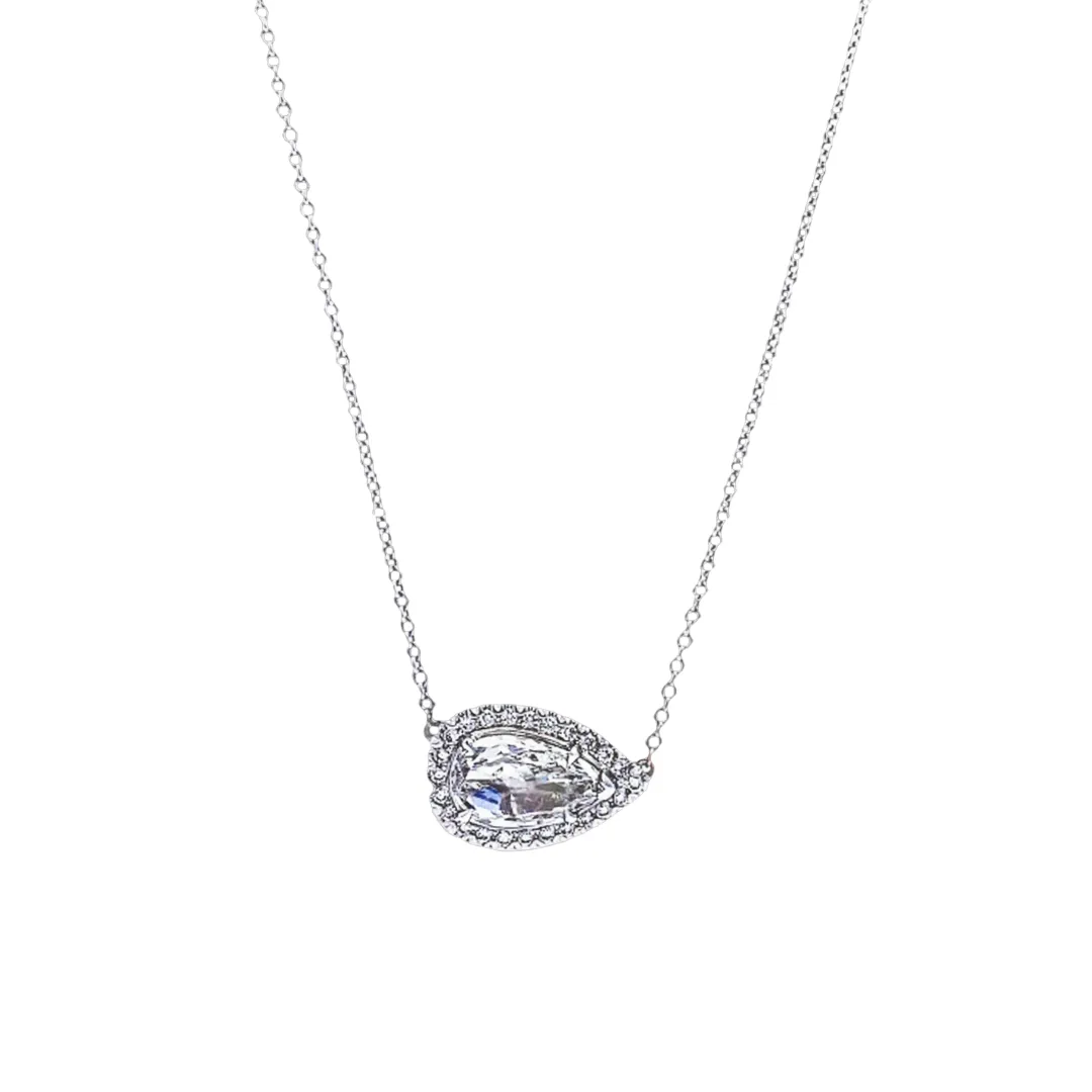 14K White Gold Lab Grown Diamond Necklace