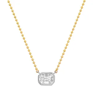 14K YG Illusion Diamond Necklace