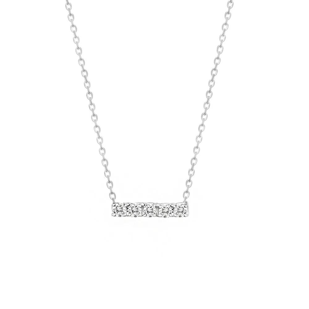 14KW Bar Necklace (118N400319W14)