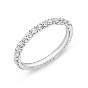 18K WHITE GOLD ODESSA HALF ROUND DIAMOND BAND .33CT