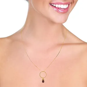 3 Carat 14K Solid Yellow Gold Charming Spectator Garnet Necklace