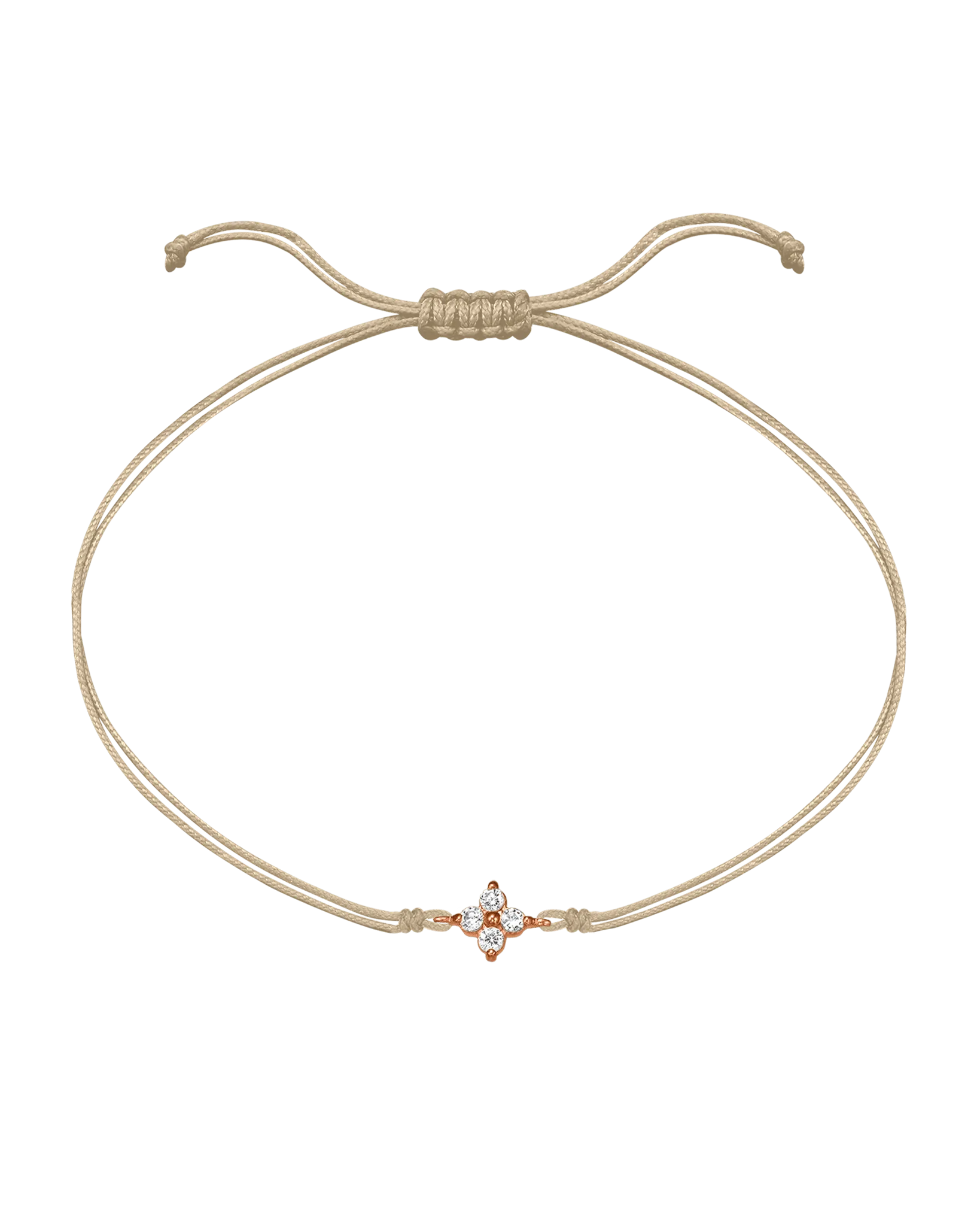 4 Studs Diamond String of love - 14K Rose Gold