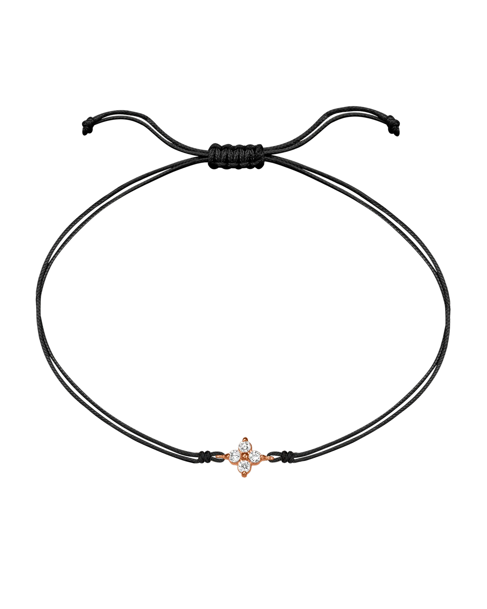 4 Studs Diamond String of love - 14K Rose Gold