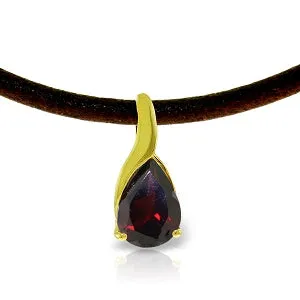 4.7 Carat 14K Solid Yellow Gold Admiration Garnet Diamond Necklace