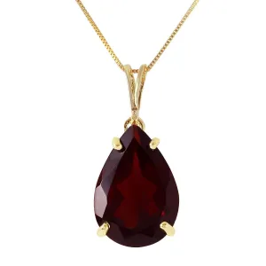 5 Carat 14K Solid Yellow Gold Written In Naturale Garnet Necklace