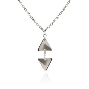 70%   DISCOUNT  Dazzlling 925 Sterling Silver Small Triangle Charm Pendant Necklace