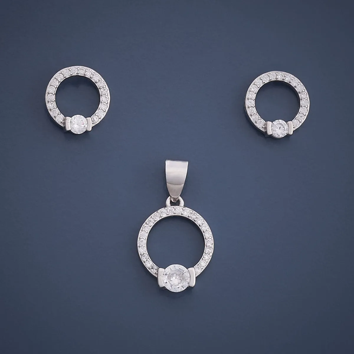 92.5 Silver Pendant Earring 164586