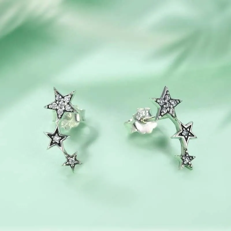 925 Sterling Silver Star Stud Earrings