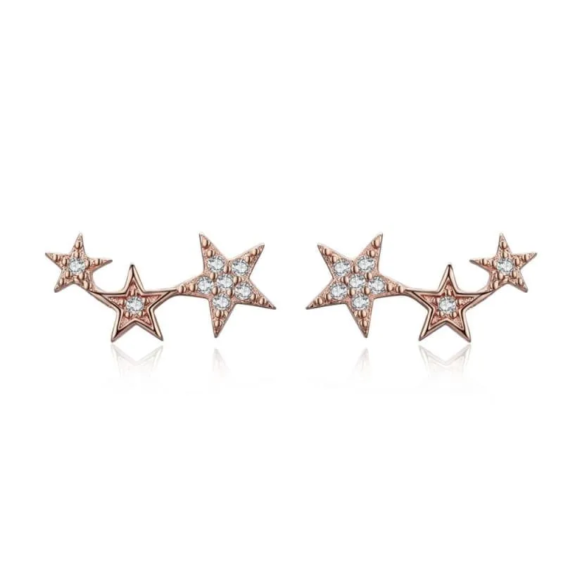 925 Sterling Silver Star Stud Earrings