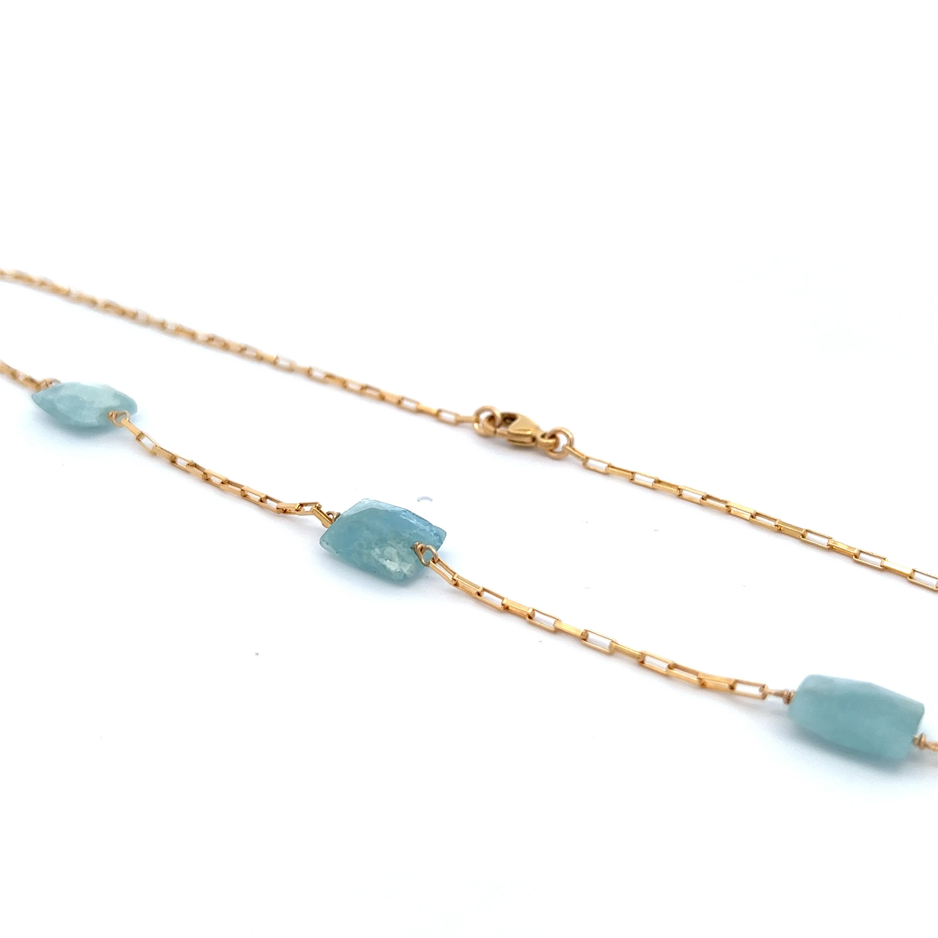 aegean - aquamarine triplet necklace