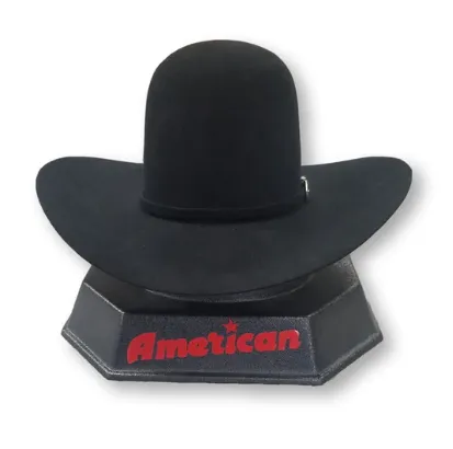 American Hat Company - Open Crown - 7X Black Extra Tall Crown