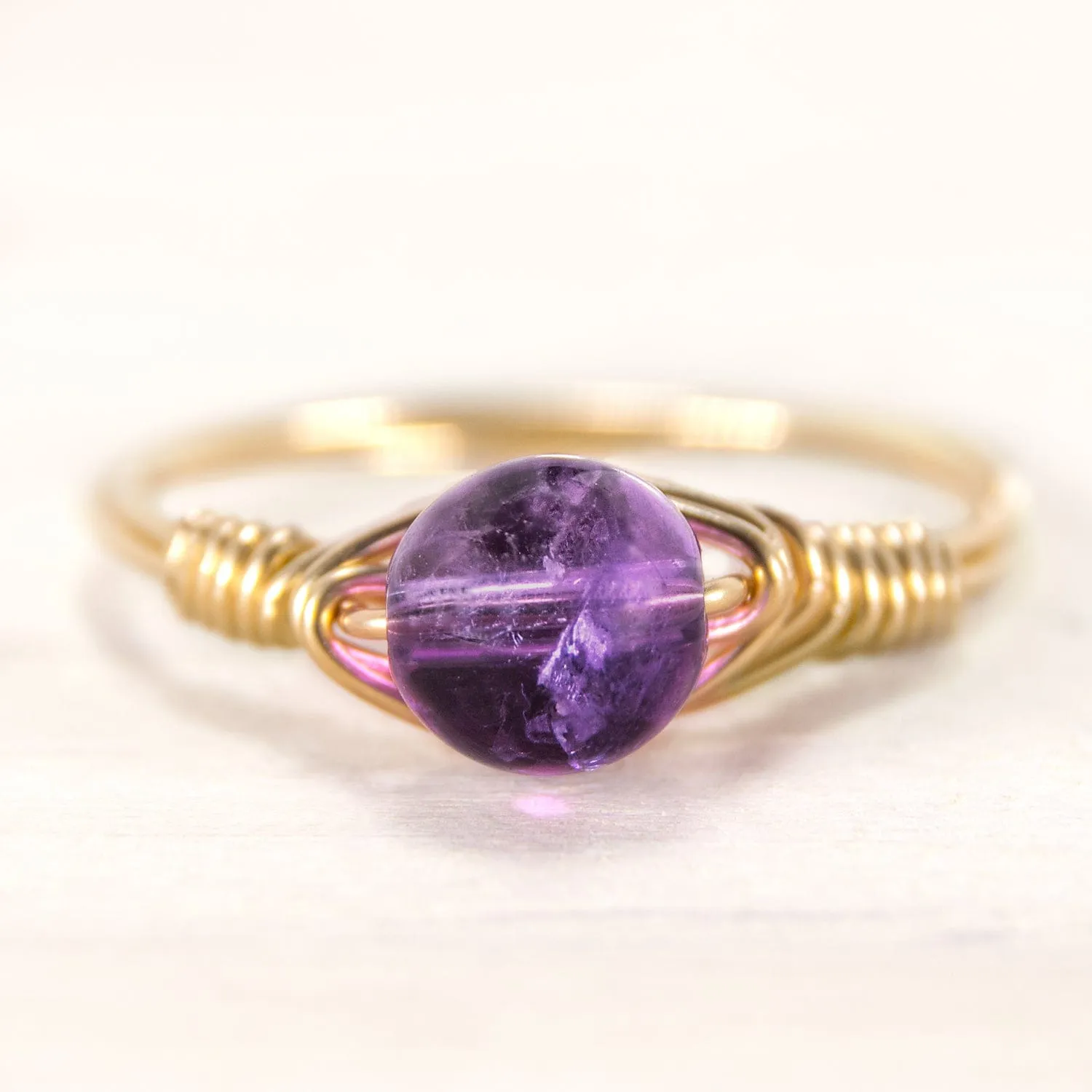 Amethyst Simple Ring