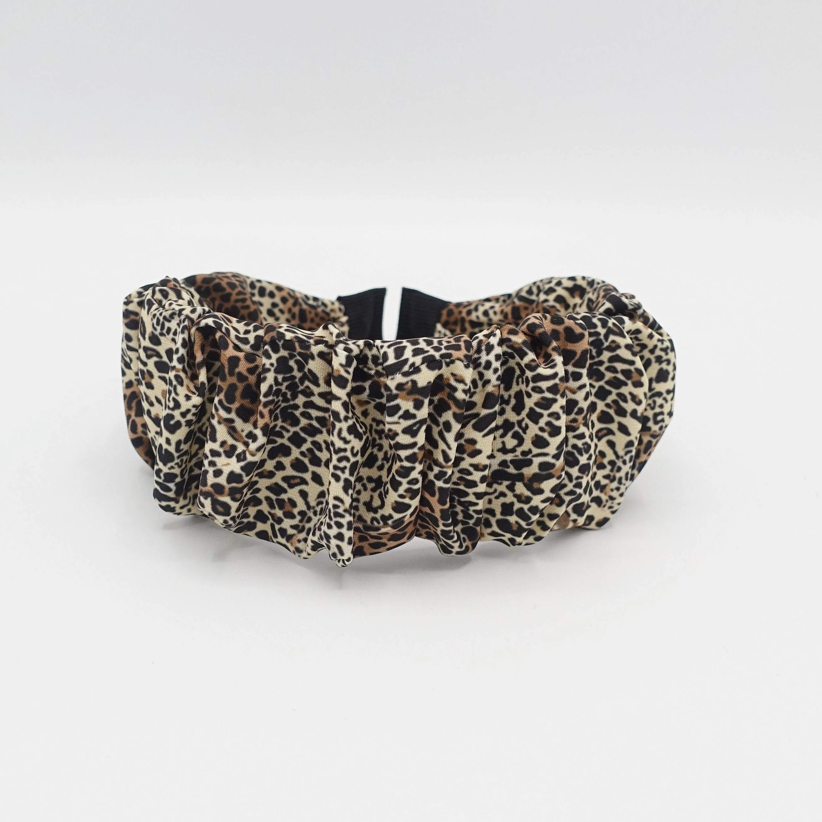 animal print headband ruched leopard hairband stylish hair accessory