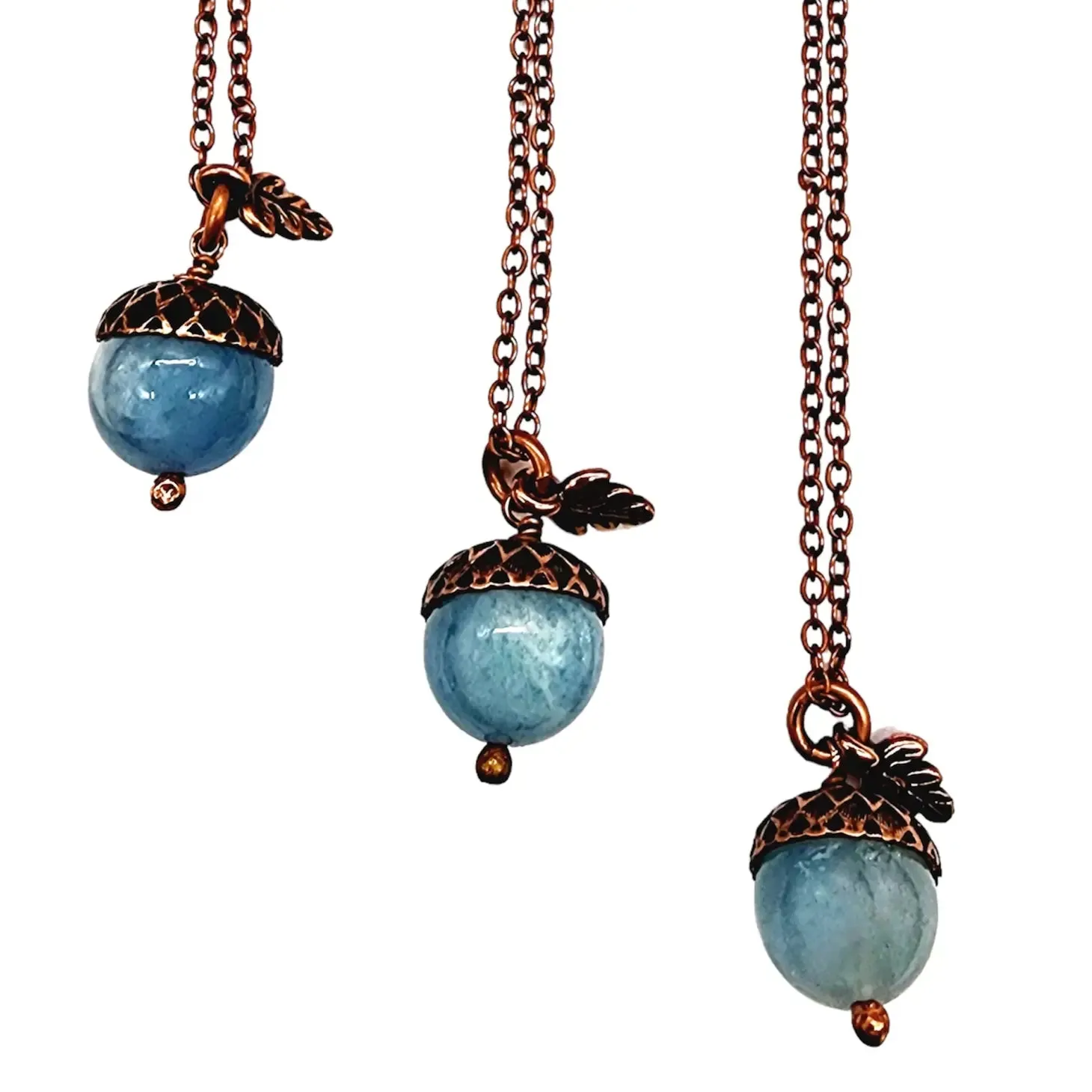 Aquamarine Acorn Necklace