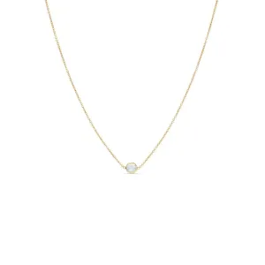 Aquamarine Solitaire Necklace