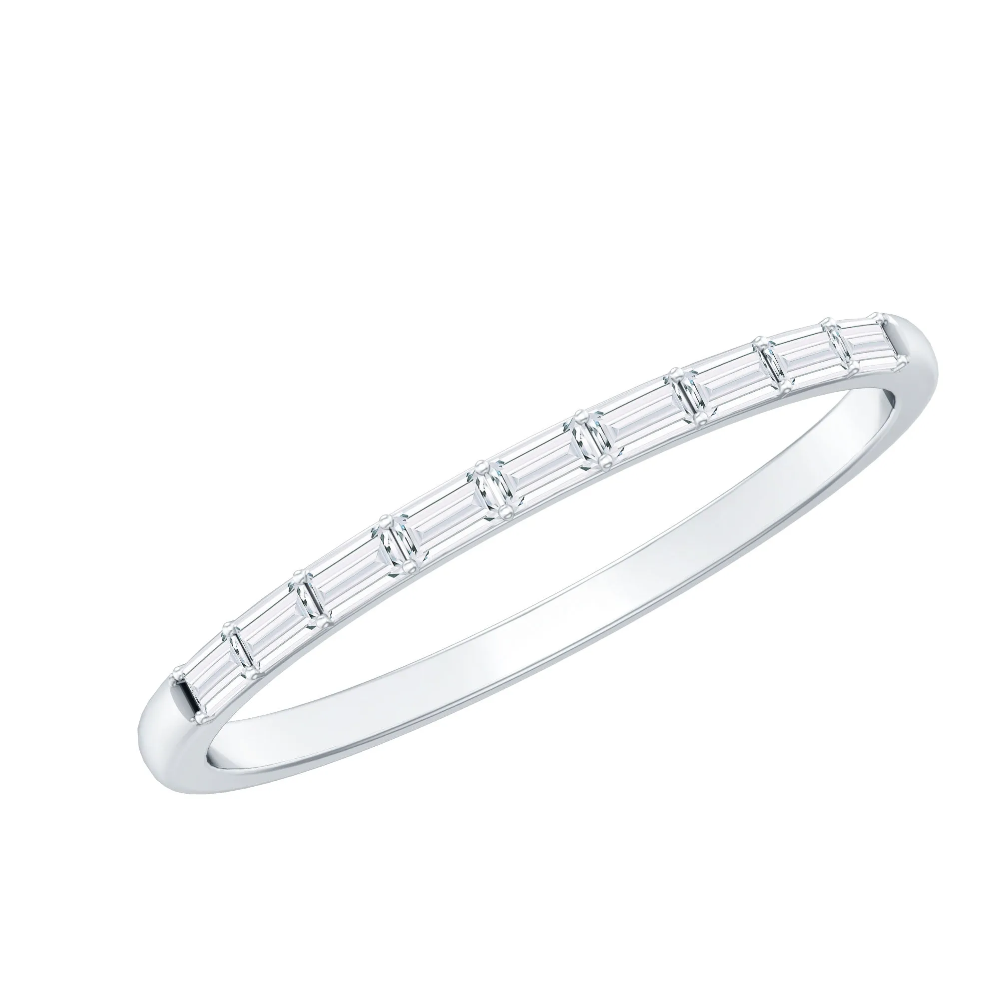 Baguette Diamond East West Stackable Ring