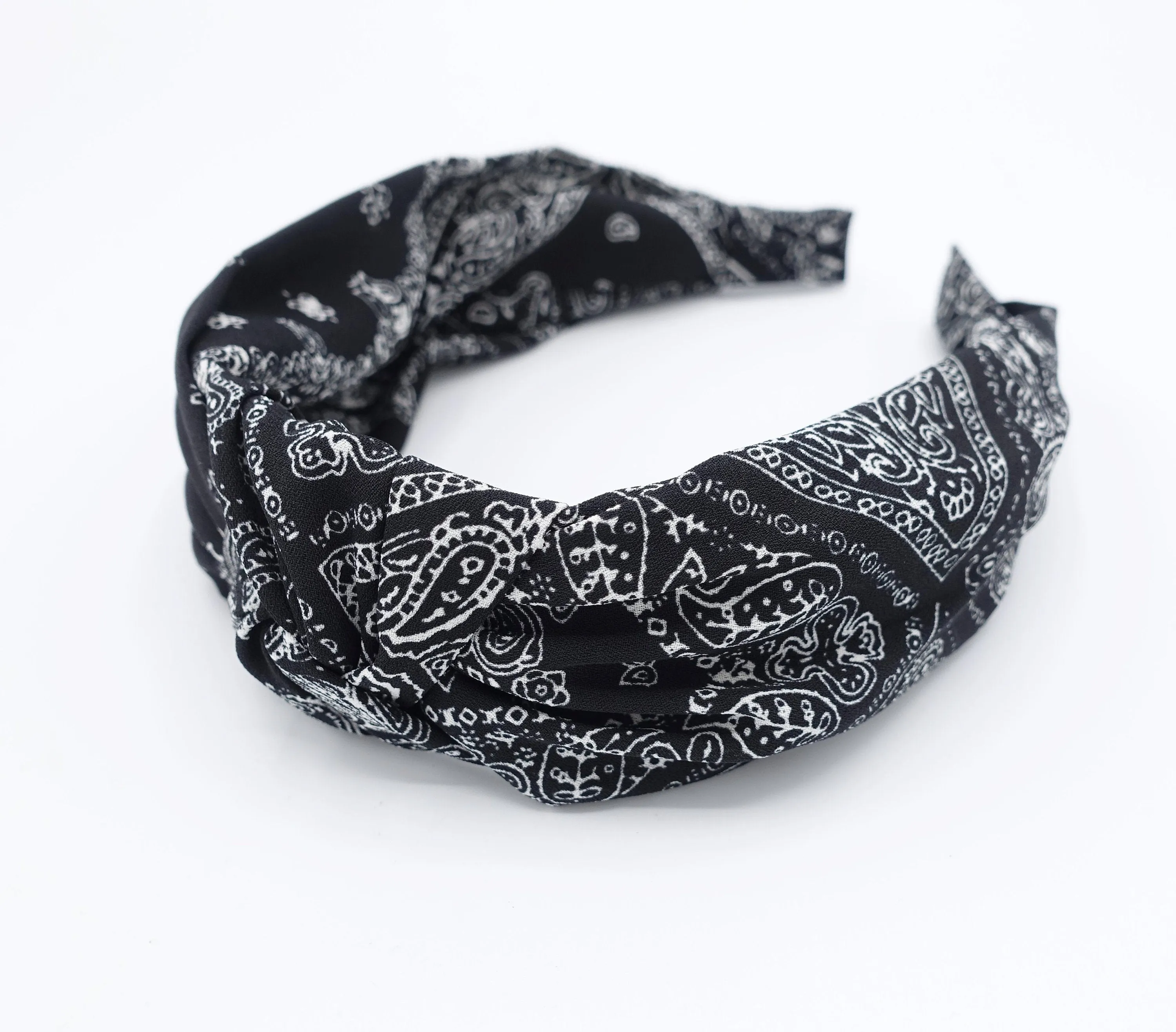 bandana headband paisley knotted hairband women hair accessory