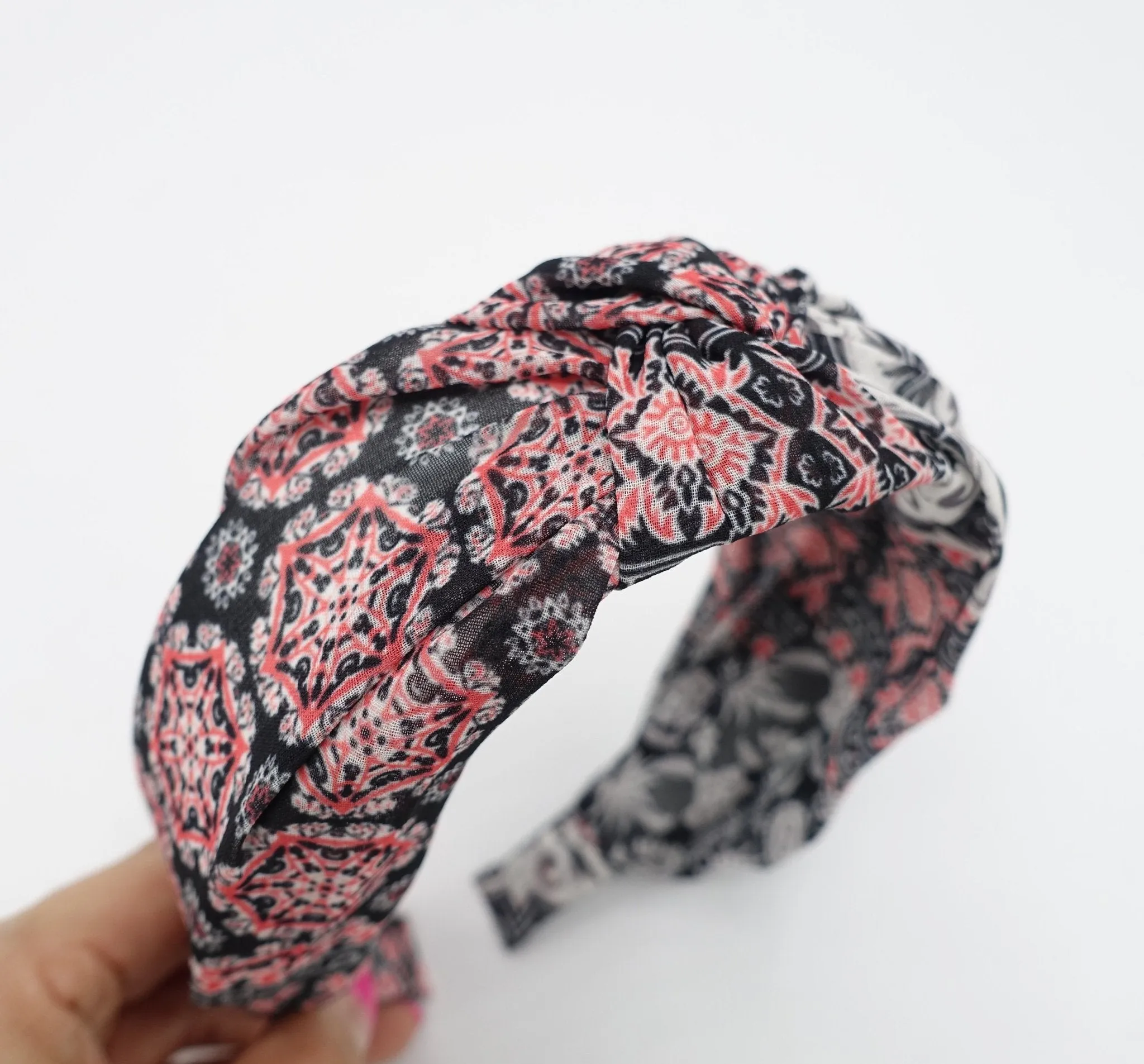 baroque bohemian print headband knot hairband casual hair accessory for women