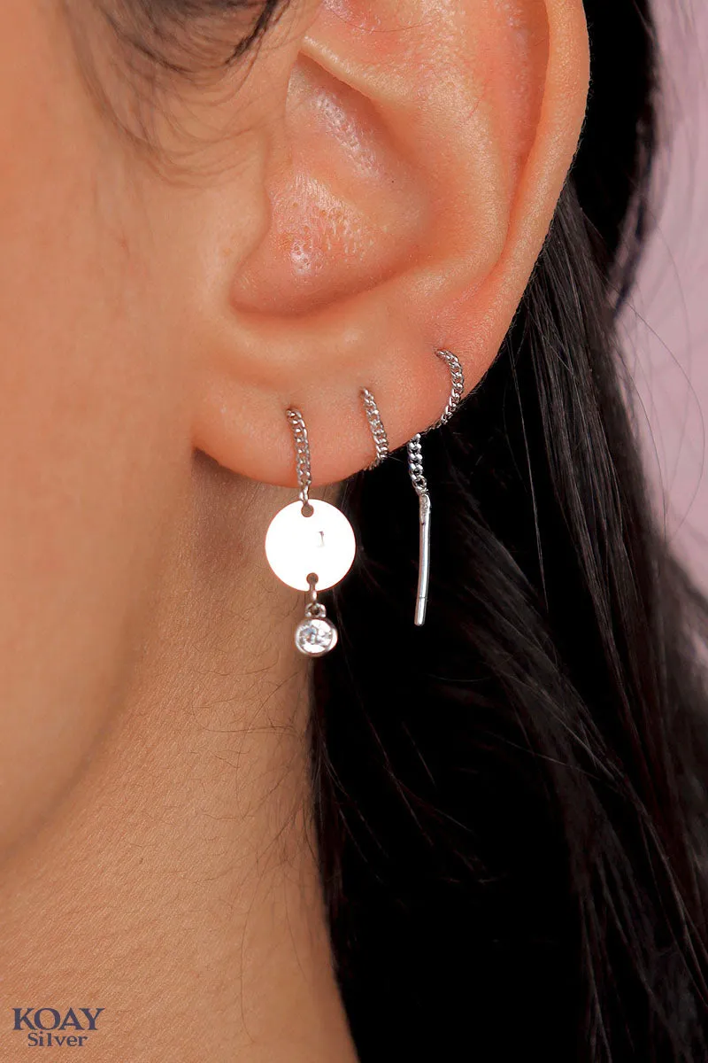 Barq Zircon Chain Earring