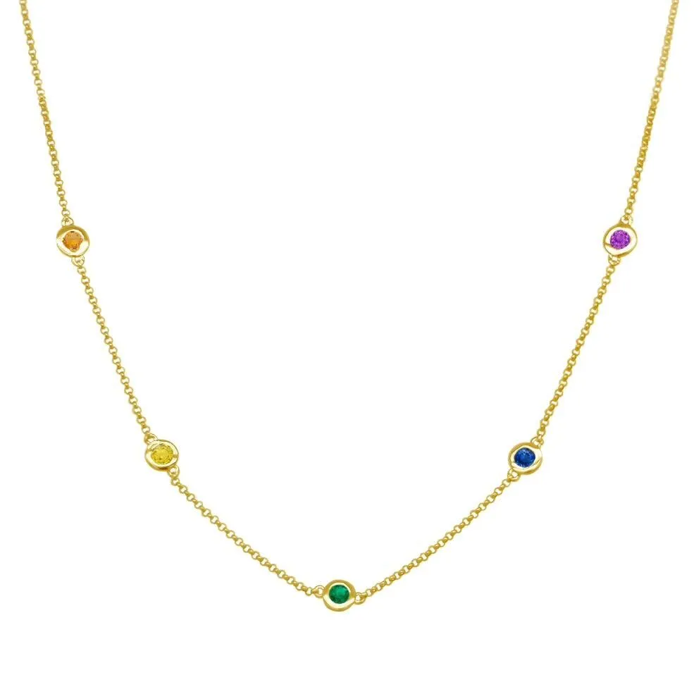 Birthstone Bezel Necklace