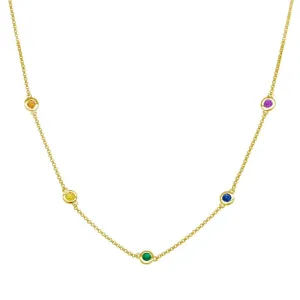 Birthstone Bezel Necklace