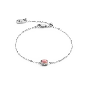 Birthstone July Bracelet Rhodochrosite Silver