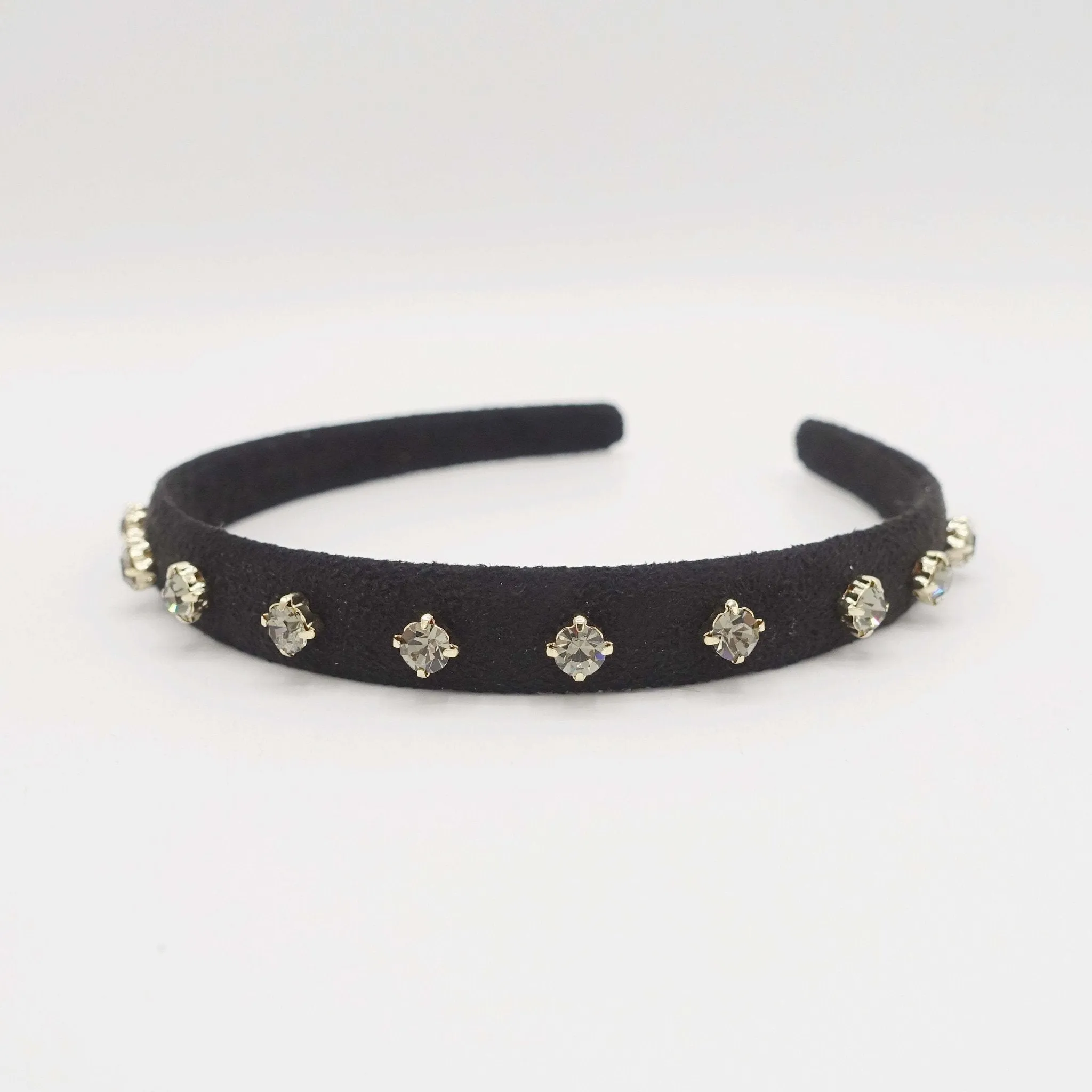 bling rhinestone embellished suede headband