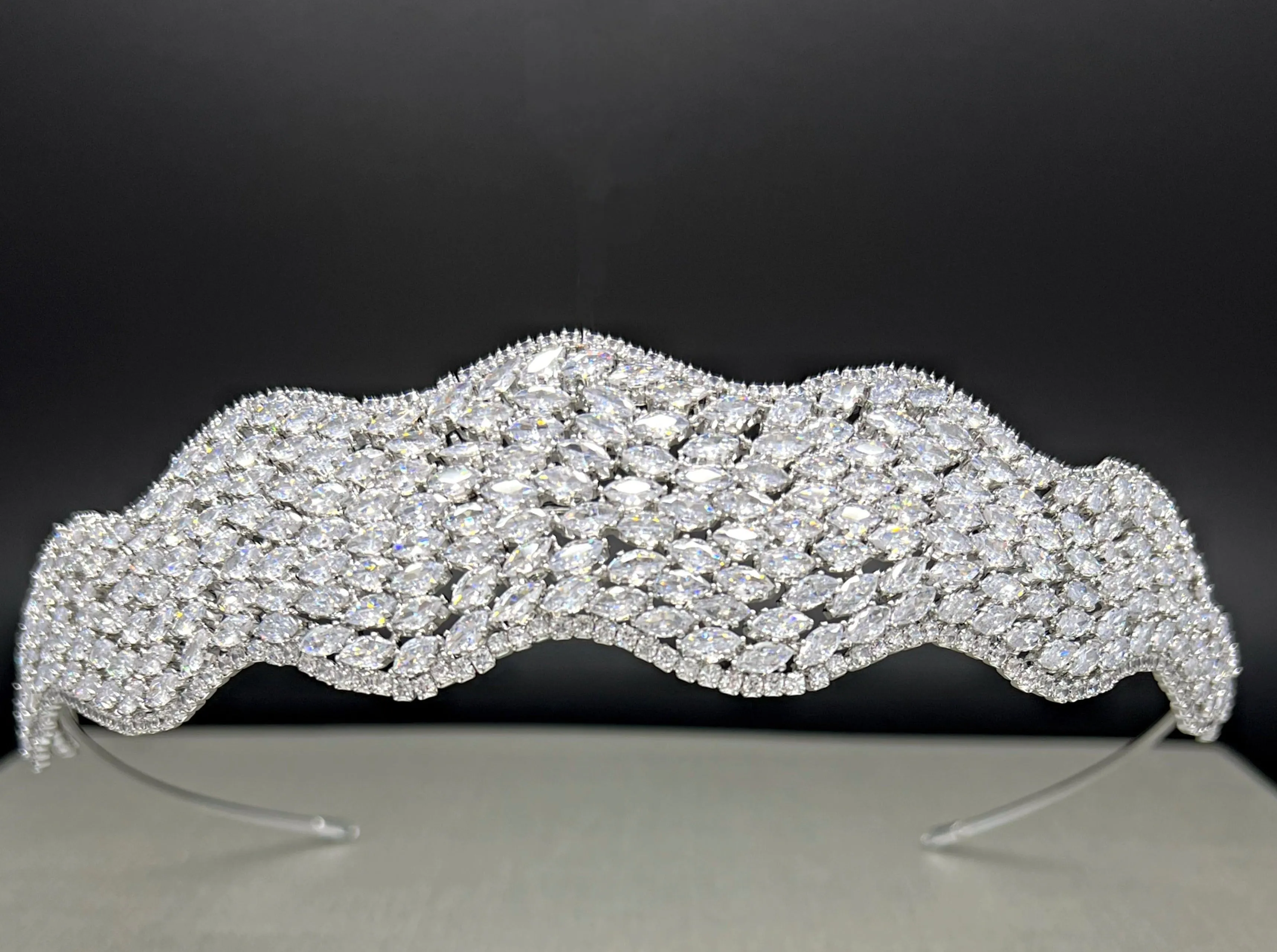 Bridal Headband ,Quinceanera headband, Luxe Zirconia Headband for Wedding