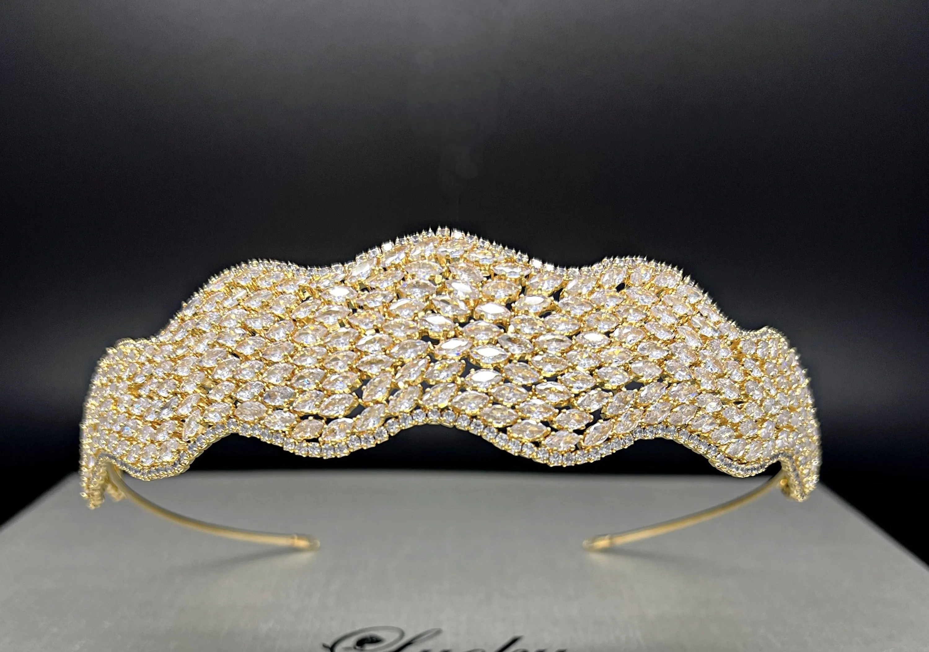 Bridal Headband ,Quinceanera headband, Luxe Zirconia Headband for Wedding