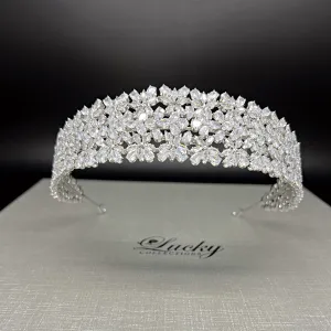 Bridal Headband, Quinceanera Headband, Zirconia Galore for Bright Crystal Shine