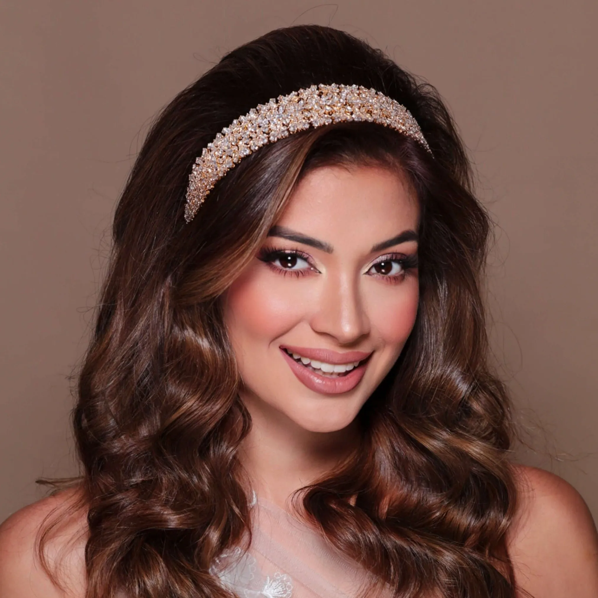 Bridal Headband, Quinceanera Headband, Zirconia Galore for Bright Crystal Shine