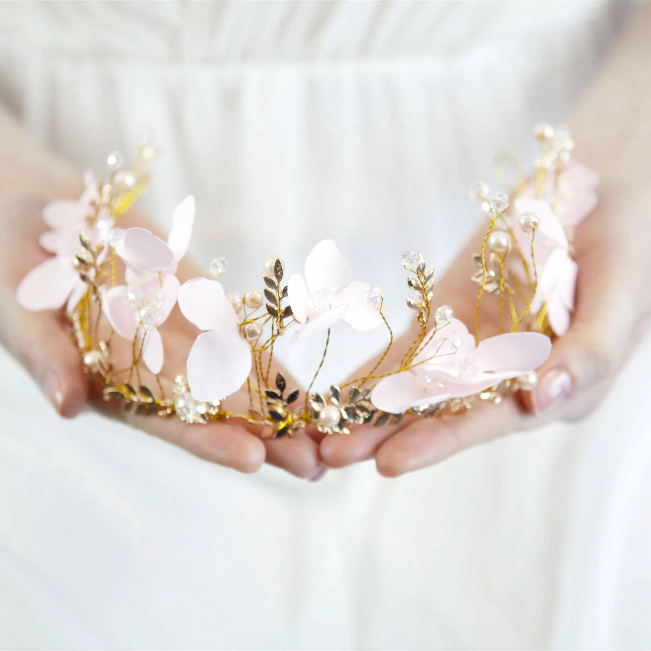 Bridal Pink Flower Wreath