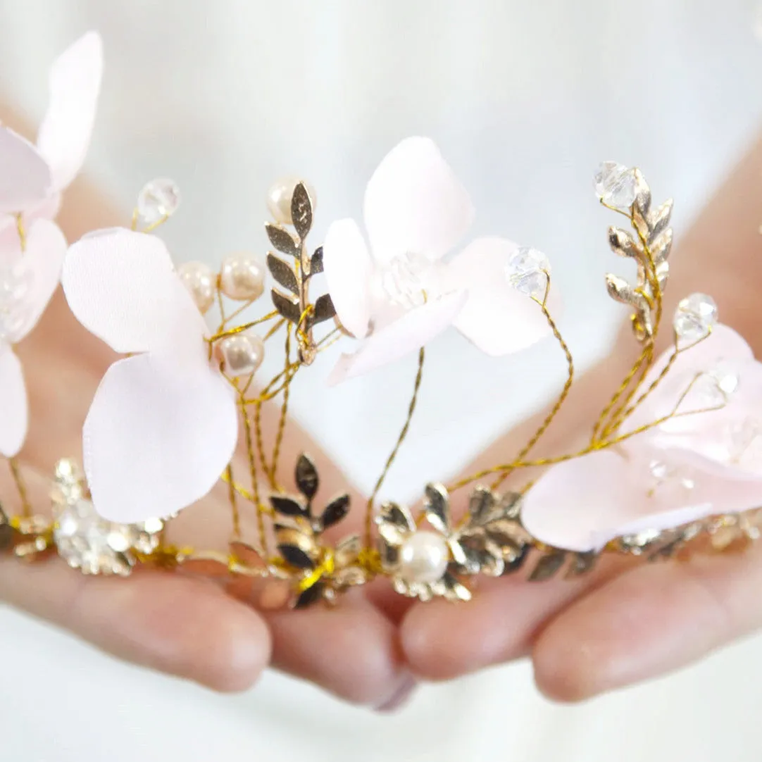 Bridal Pink Flower Wreath