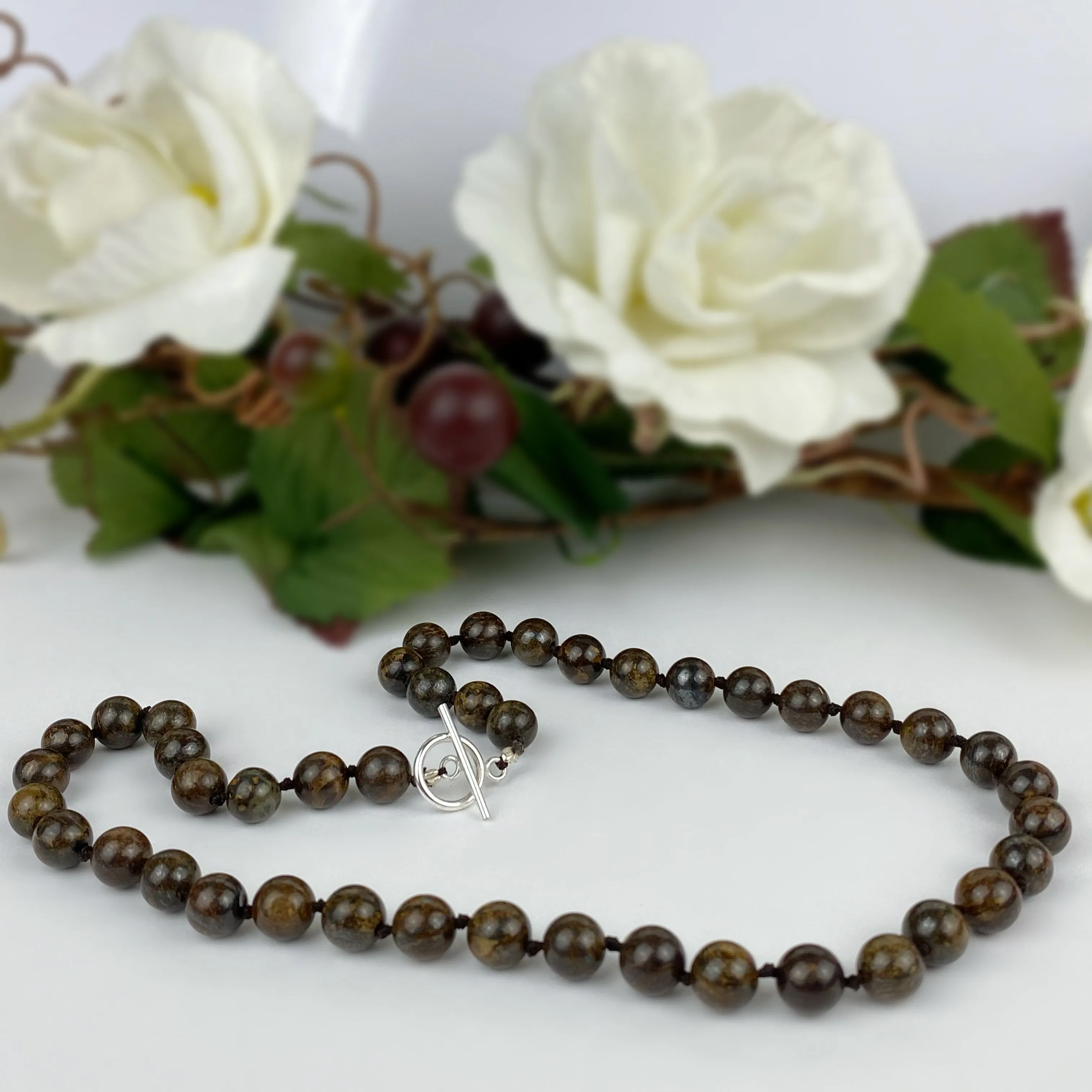 Bronzite Bead Necklace - VNKL303