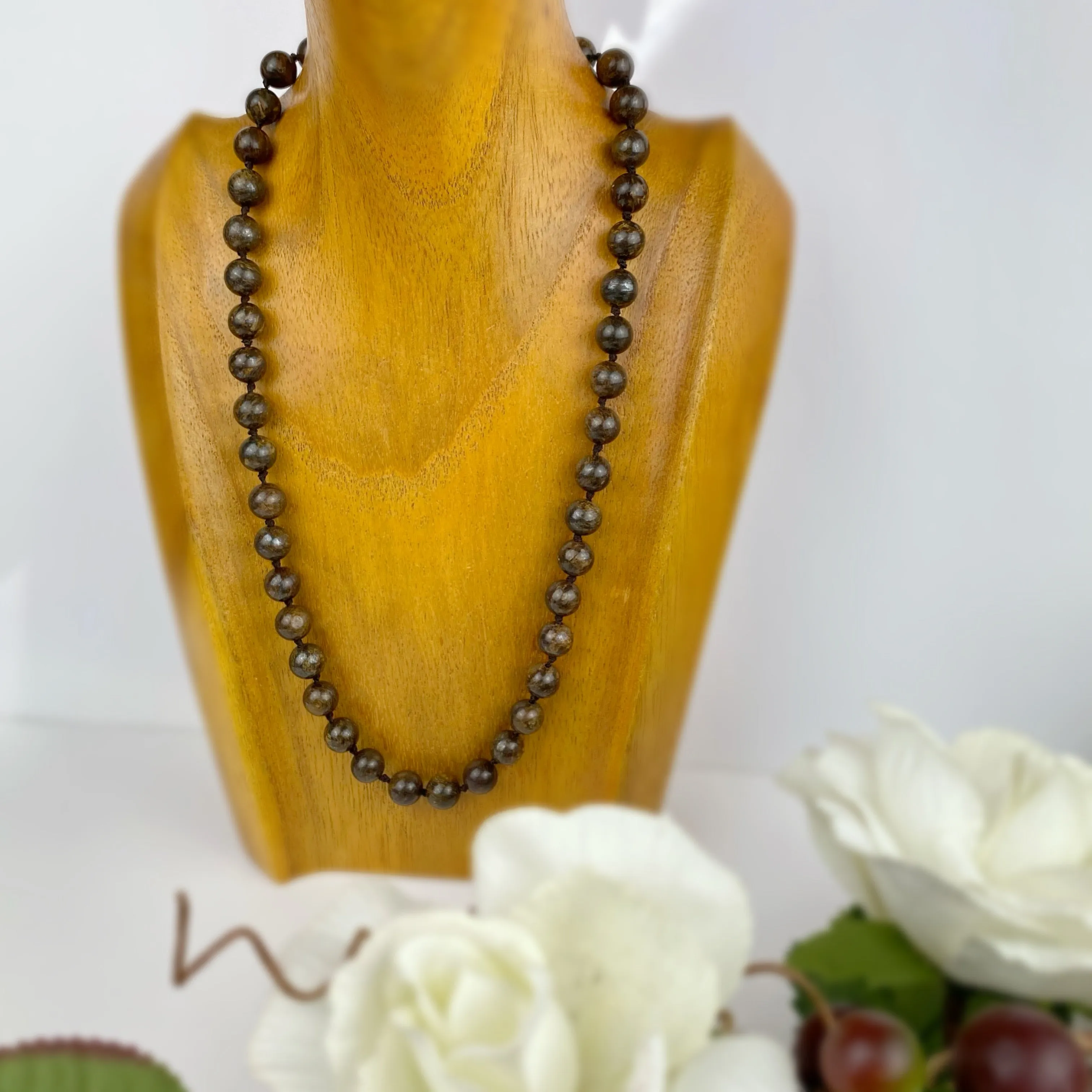 Bronzite Bead Necklace - VNKL303