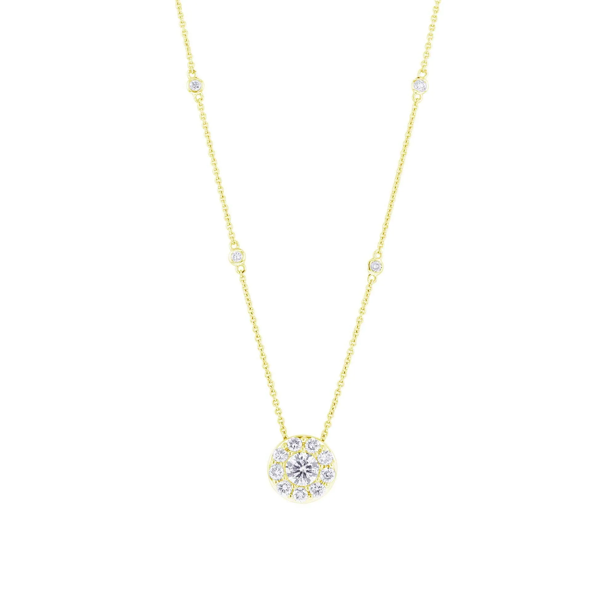 Cairo Halo Diamond Necklace