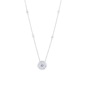 Cairo Halo Diamond Necklace