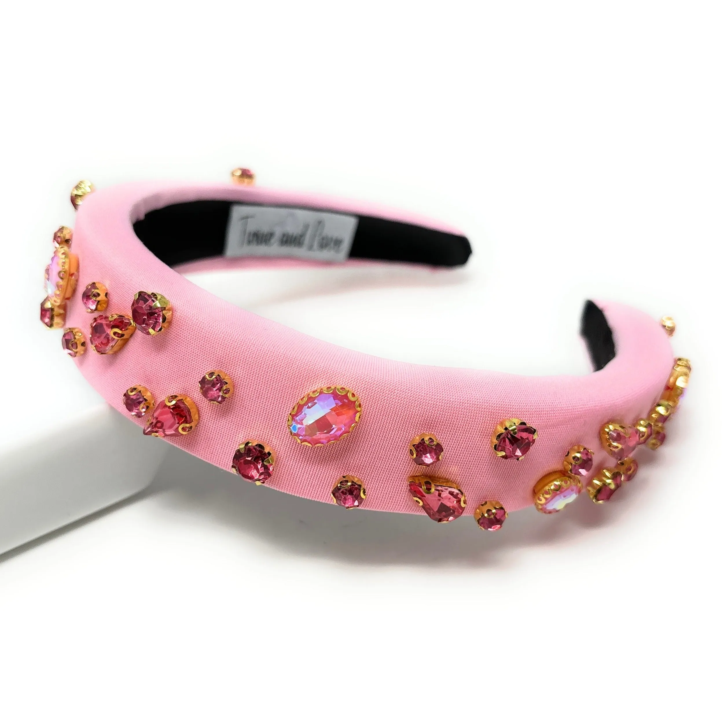 Camelia Pink Padded Baroque Headband